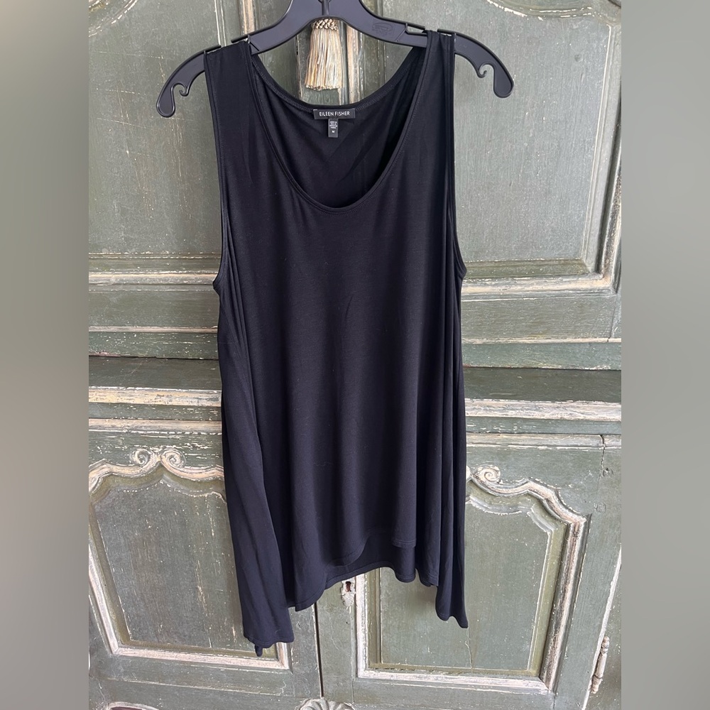 Eileen Fisher Viscose Black Tank Top
